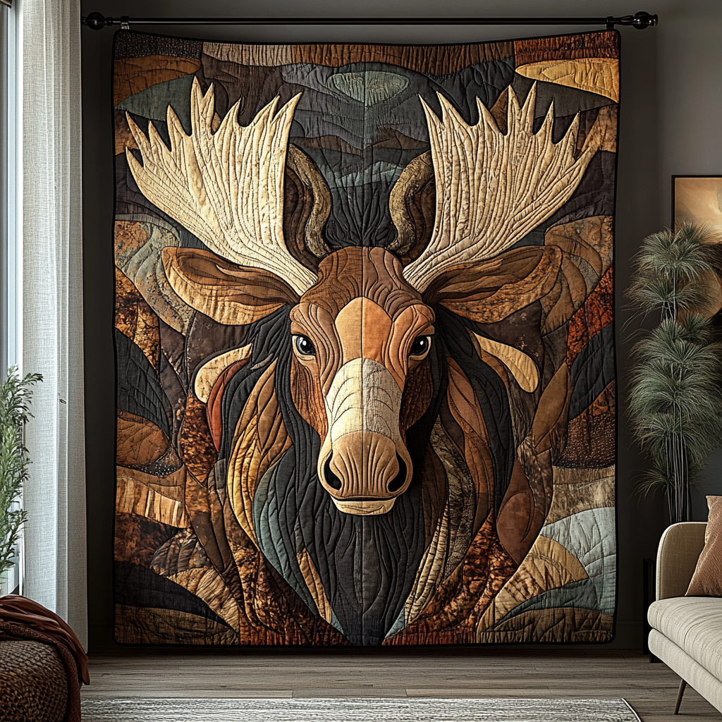 Moose Dawn Quilted Blanket NCU0DDK1420