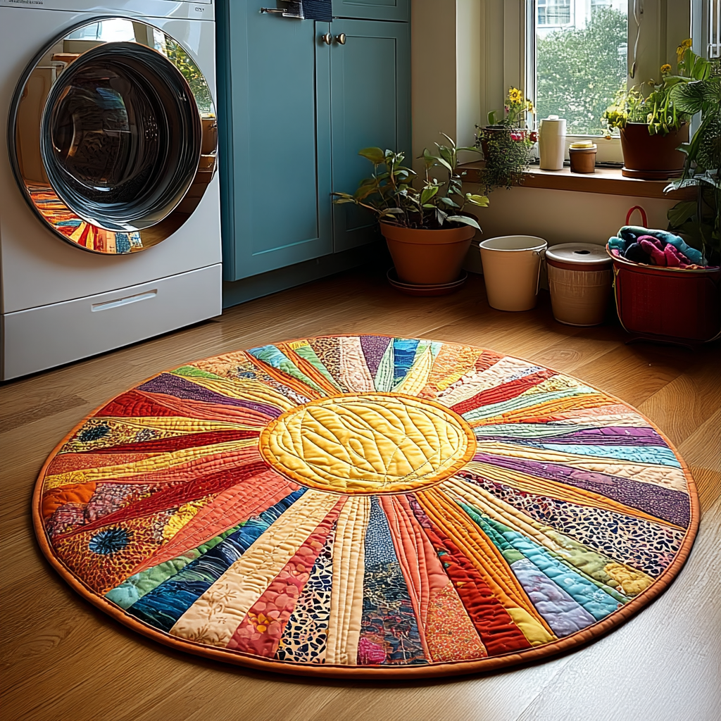 Morning Shine Quilted Round Mat NCU0DDK754