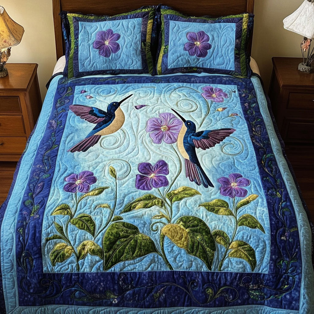 Morning Blossom 3-Piece Quilted Bedding Set NCU0NNT255