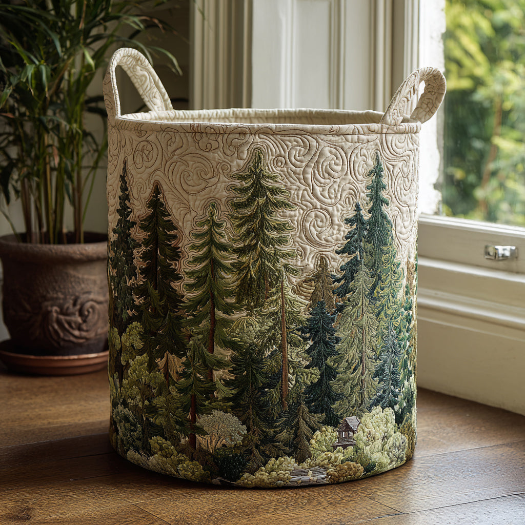 Mossy Trail Quilted Laundry Basket NCU0DV1670