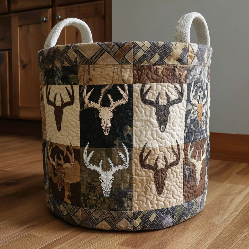 Mountain Stag Quilted Laundry Basket NCU0NNT2801
