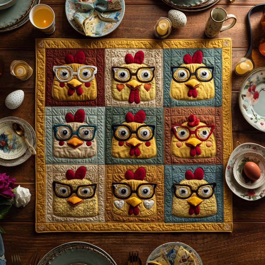 Muffin Clucker Quilted Table Topper NCU0NXD007