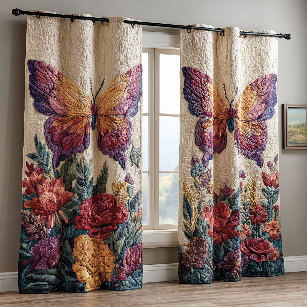 Mystic Butterfly Quilted Curtains NCU0DDK1787