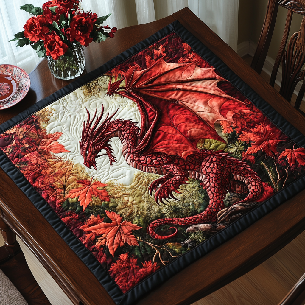 Mystic Dragon Quilted Table Topper NCU0DDK563