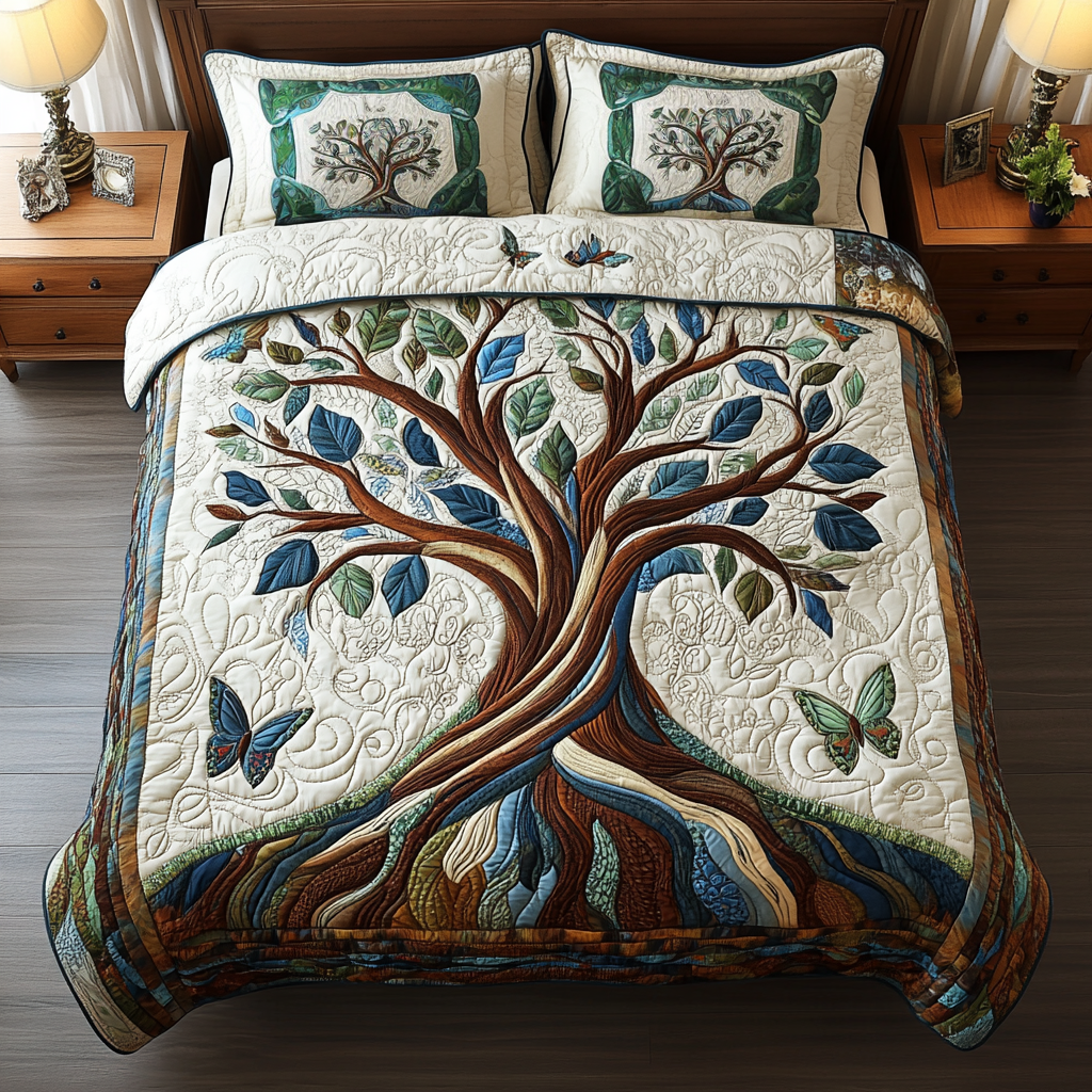 Mystic Oak 3-Piece Quilted Bedding Set NCU0DDK169