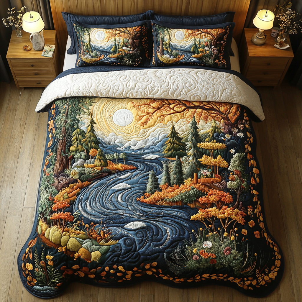 Mystic Valley 3-Piece Quilted Bedding Set NCU0DDK119