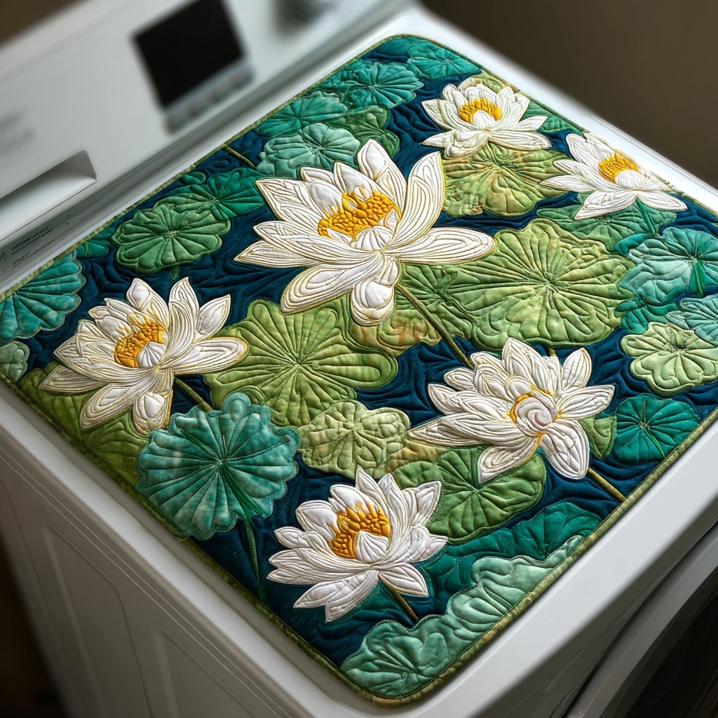 Lily Pond Freshness Quilted Washer and Dryer Cover NCU0NTV032