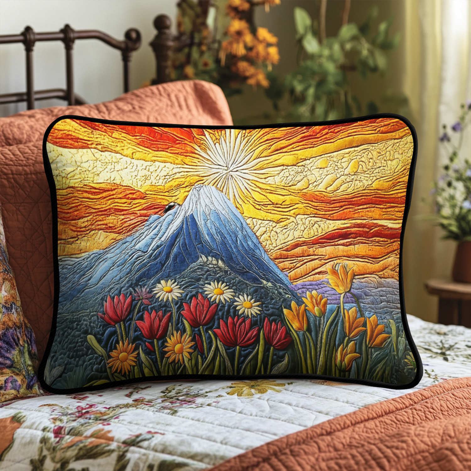 Radiant Garden Quilted Bedding Pillow Case NCU0PVL123