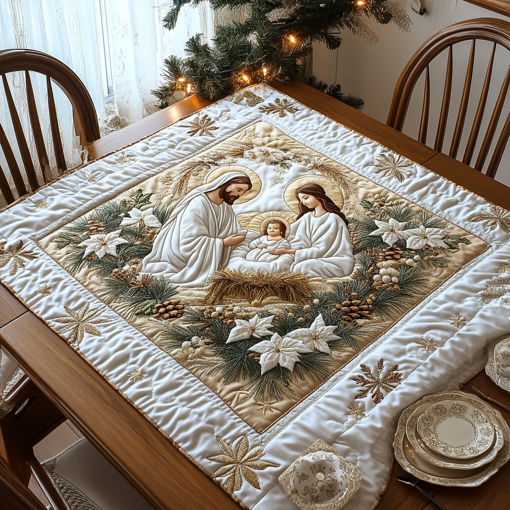 Nativity Glow Quilted Table Topper NCU0DV919