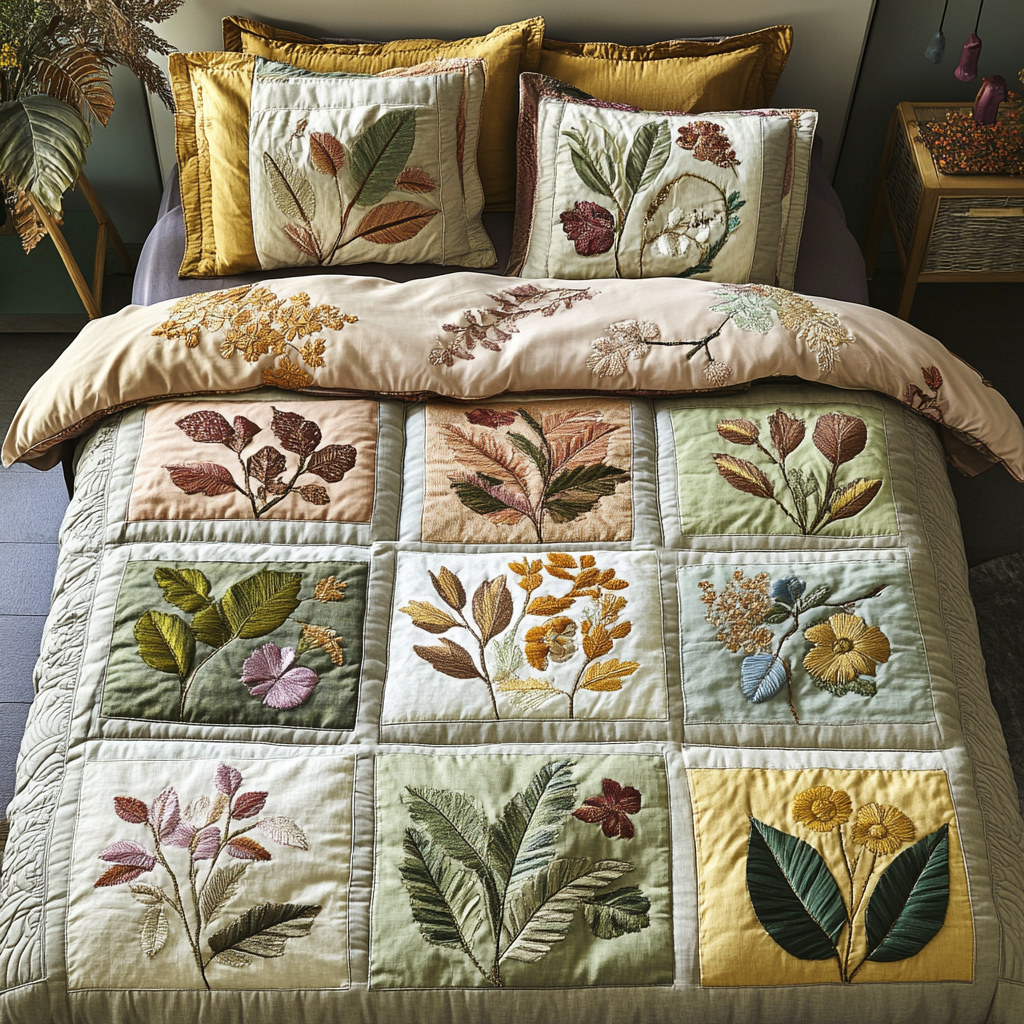 Nature Harmony 3-Piece Quilted Bedding Set NCU0DDK472
