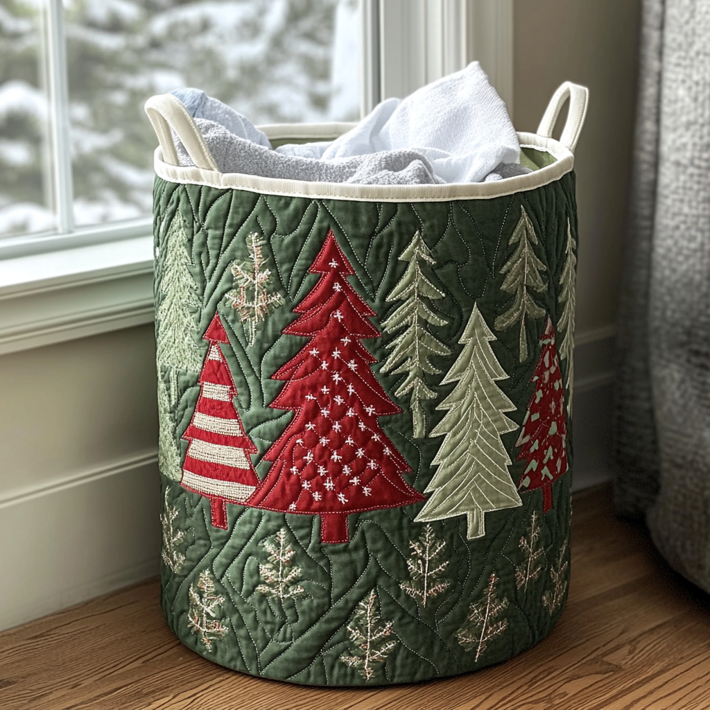 Nature Whispers Quilted Laundry Basket NCU0DDK1232
