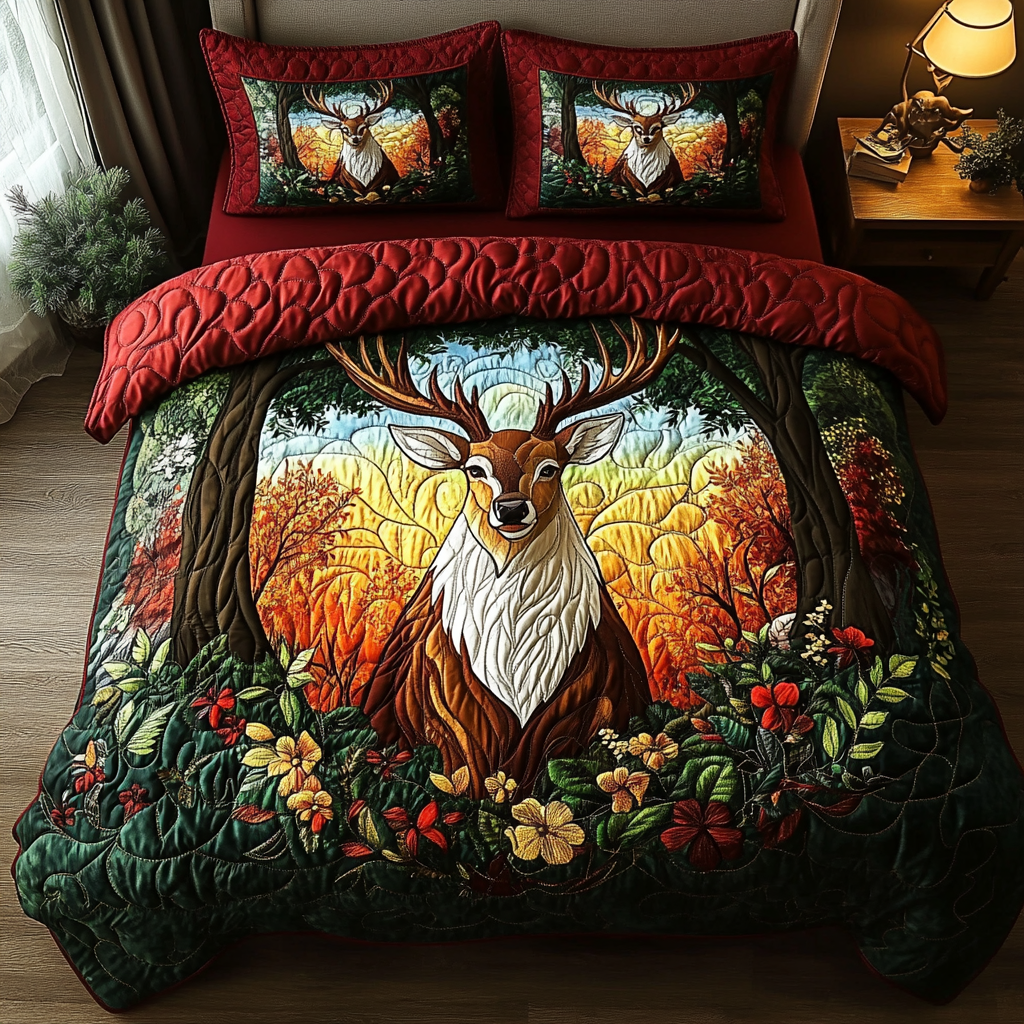 Natures Crown Quilted Bedding Set NCU0DV111