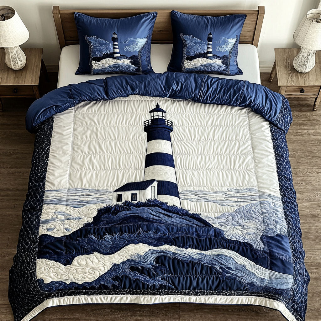 Nautical Elegance 3-Piece Quilted Bedding Set NCU0NNT276