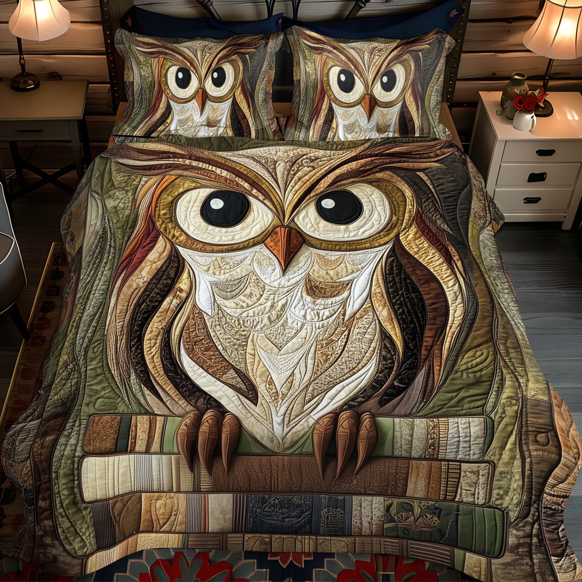 Night Watcher 3-Piece Quilted Bedding Set NCU0VL783