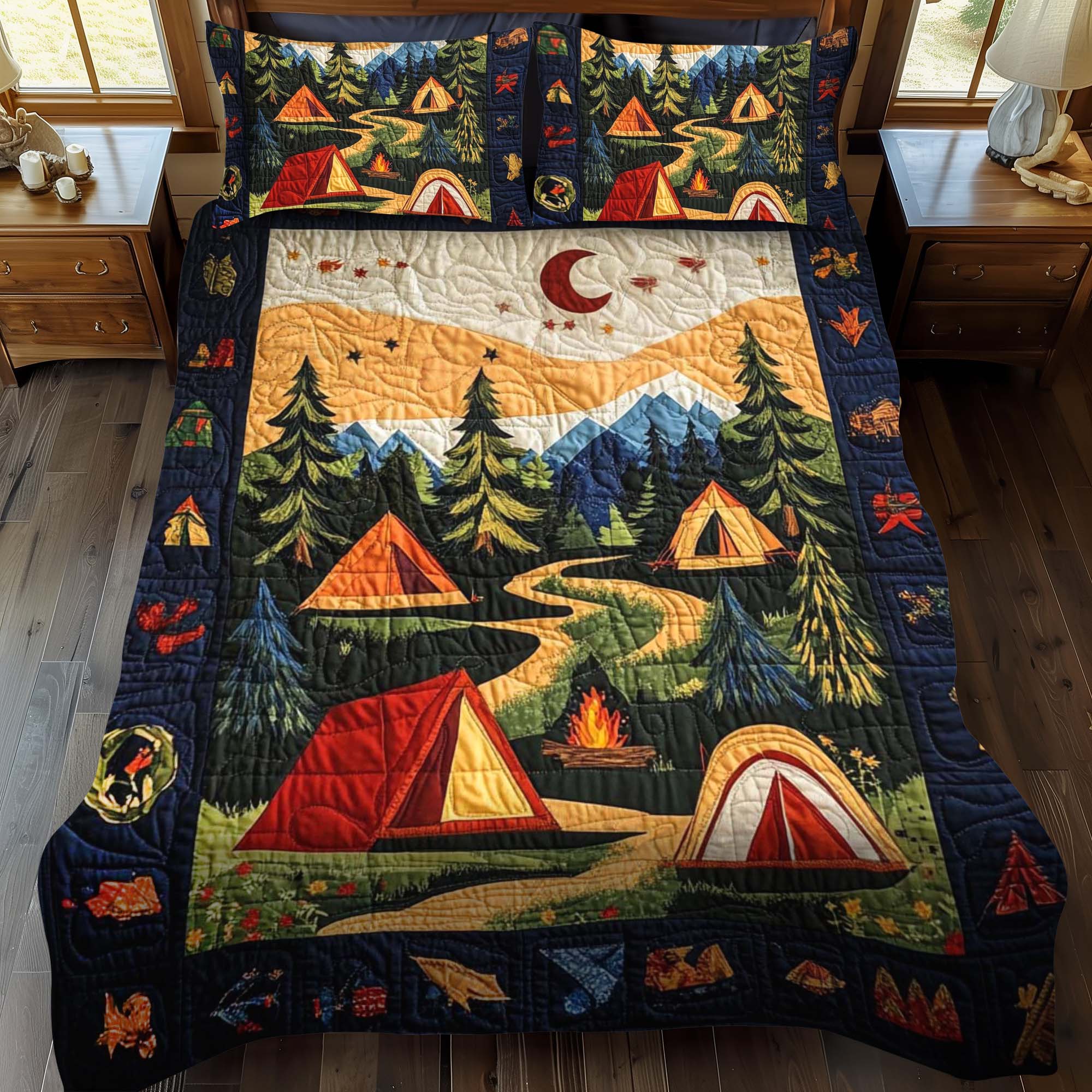 Nightfall Camp 3-Piece Quilted Bedding Set NCU0NT647