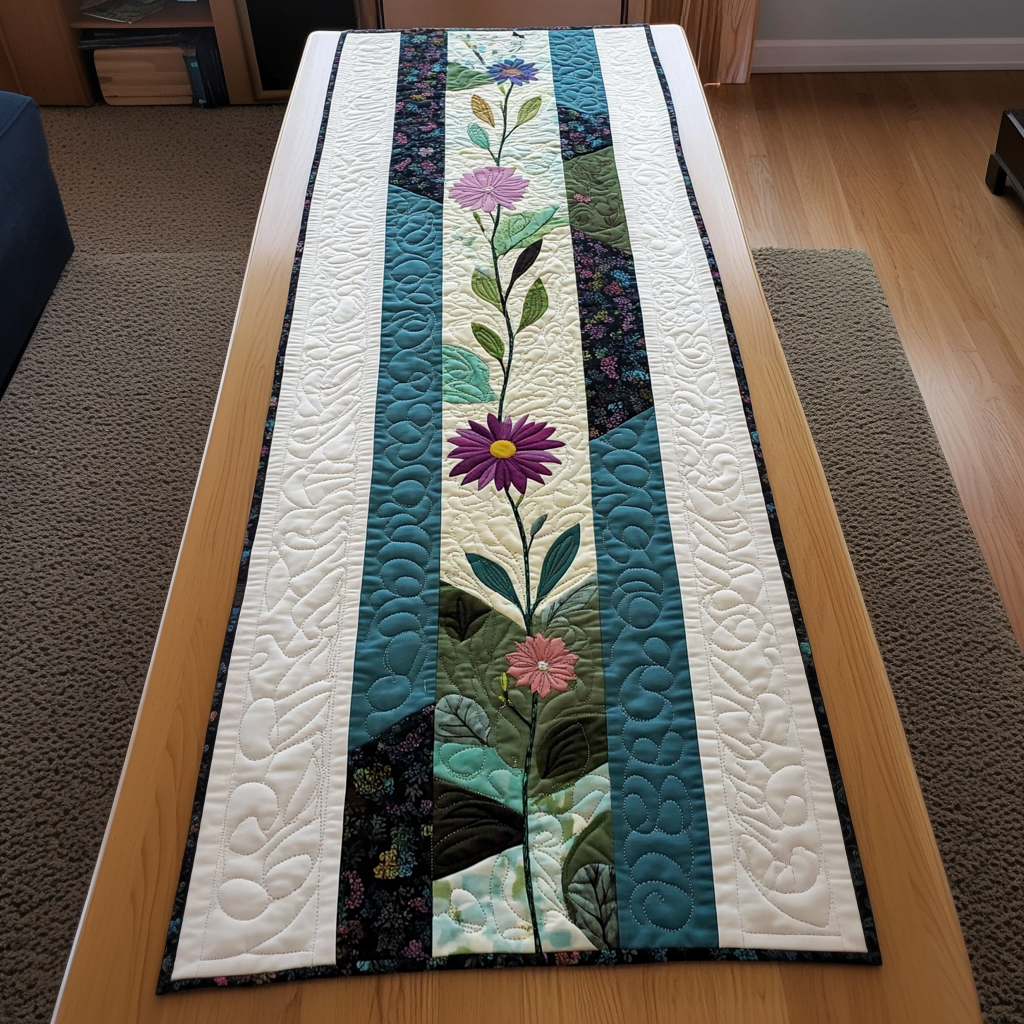 Nighty Daisy Quilted Table Runner NCU0TH3670