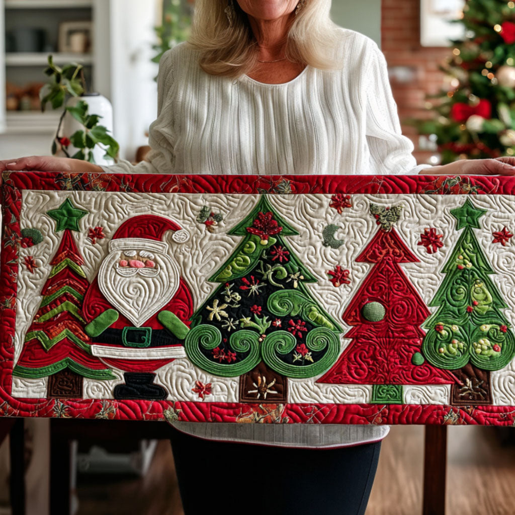 Noel Tree Lights Quilted Table Runner NCU0PTT1366