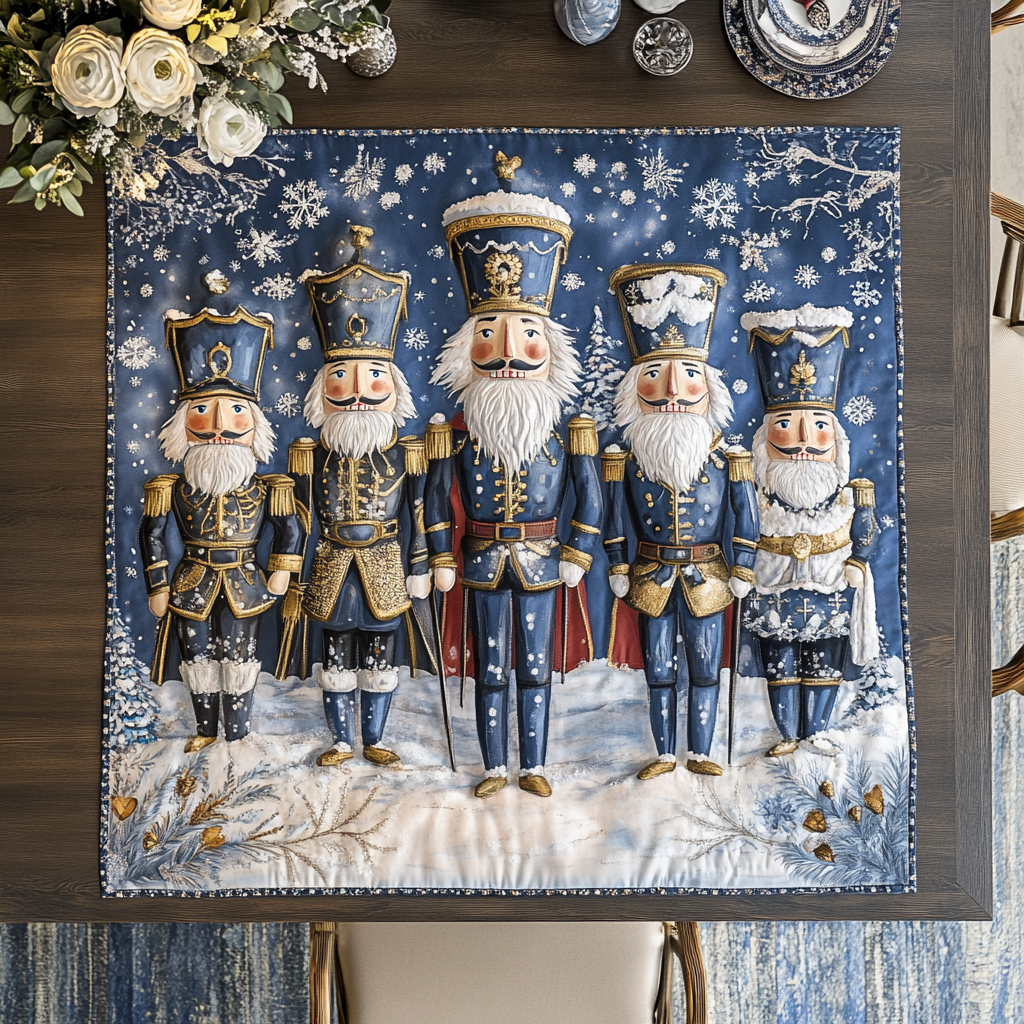 Nutcracker Charm Quilted Table Topper NCU0DDK1127