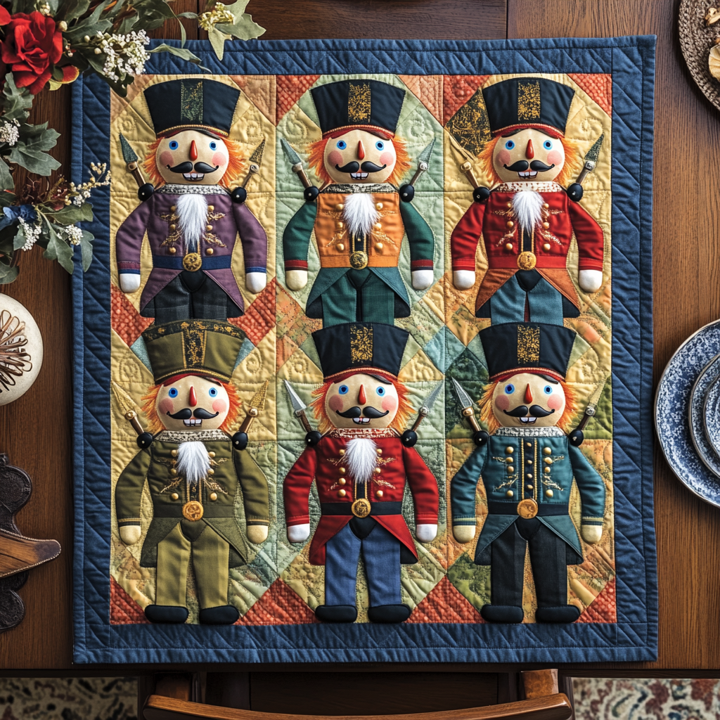 Nutcracker Delight Quilted Table Topper NCU0DDK1131