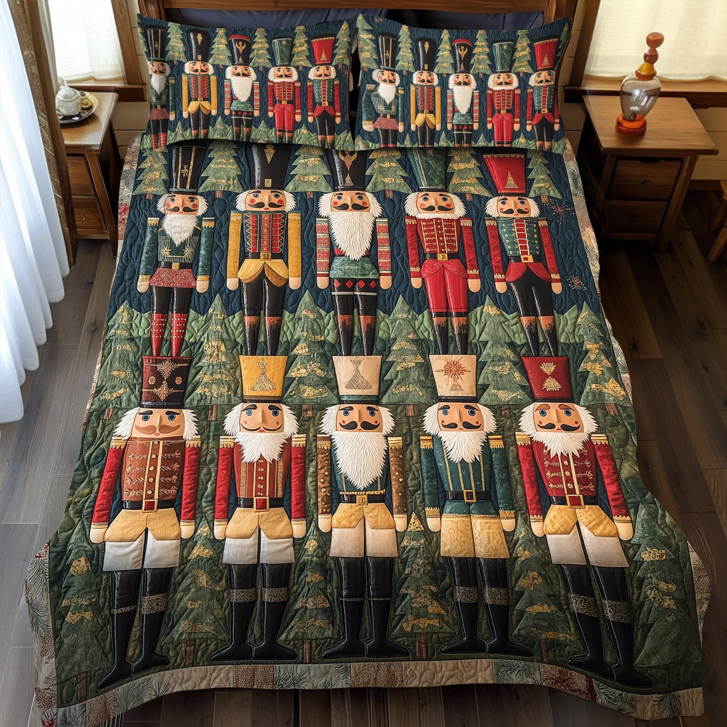 Nutcracker Night 3-Piece Quilted Bedding Set NCU0TL1598