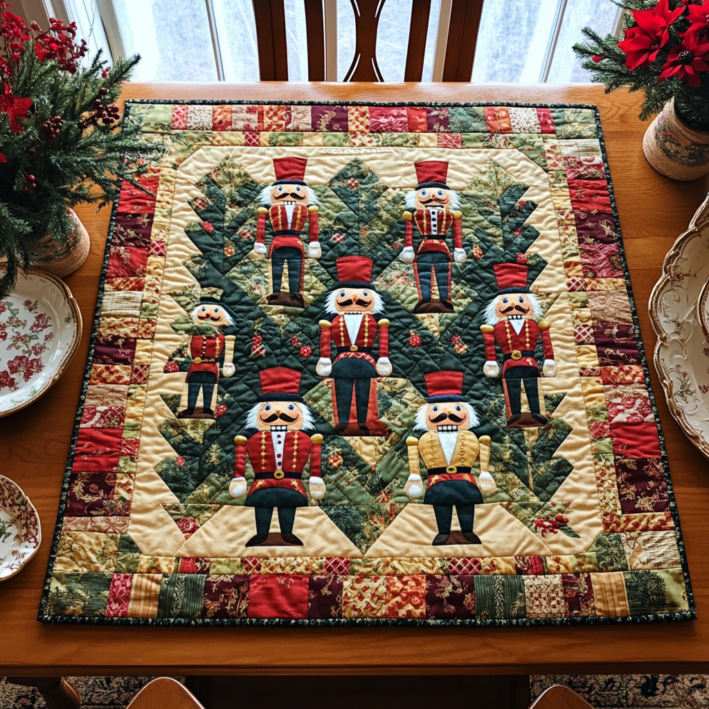 Nutcracker Parade Quilted Table Topper NCU0DDK1129