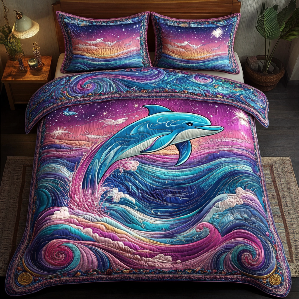 Ocean Dancer 3-Piece Quilted Bedding Set NCU0DDK187