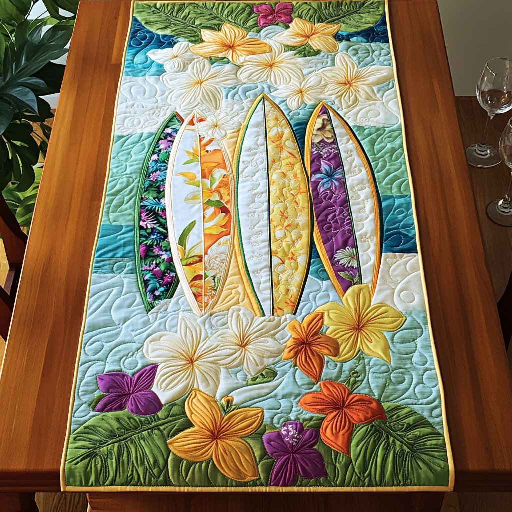 Ocean Tropics Quilted Table Runner NCU0NVH756