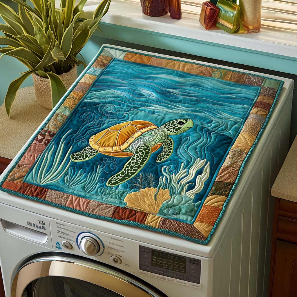 Ocean Turtle Spirit Quilted Washer and Dryer Cover NCU0NNT1401
