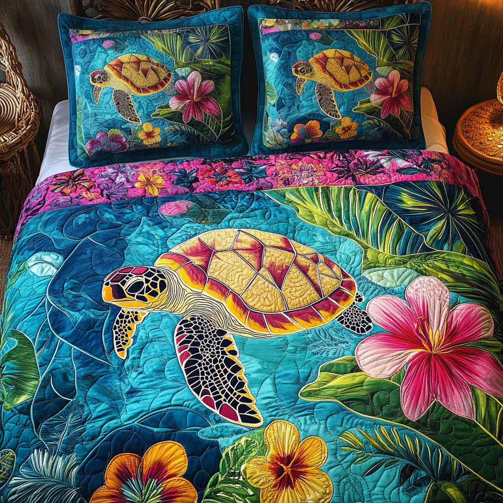 Ocean Breeze 3-Piece Quilted Bedding Set NCU0TL1844