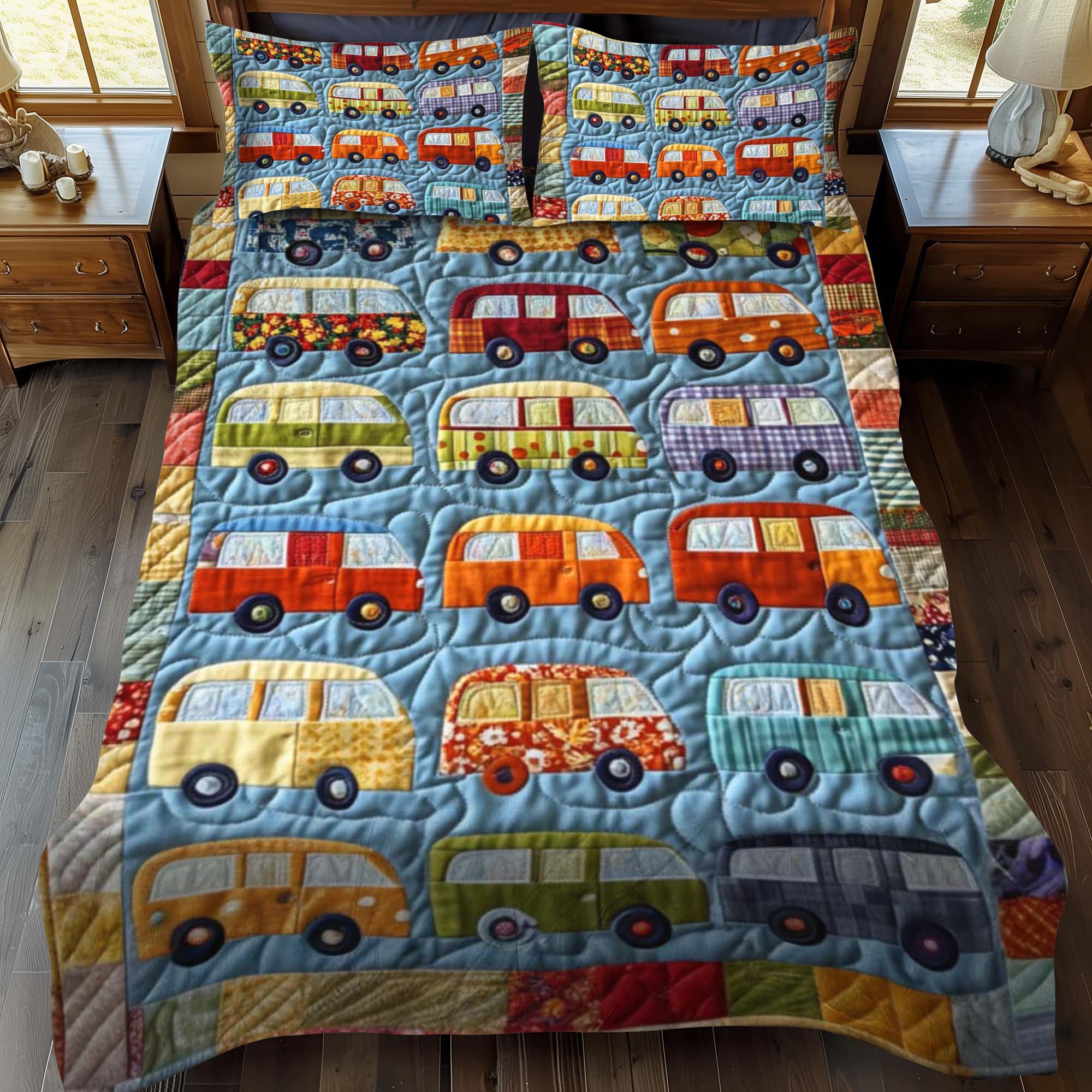 Outdoor Oasis 3-Piece Quilted Bedding Set NCU0NT648