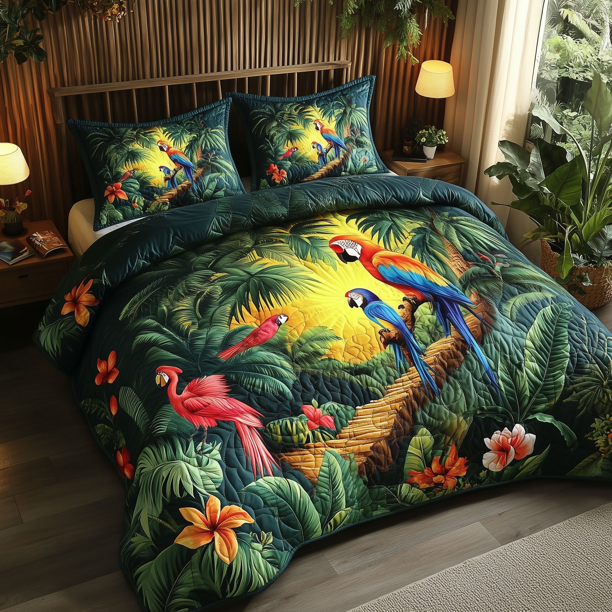 Palm Paradise Duvet Cover Set NCU0PTT362
