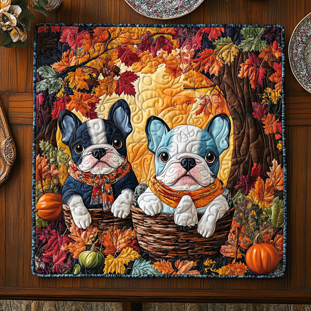 Parisian Pumpkin Quilted Table Topper NCU0DV760