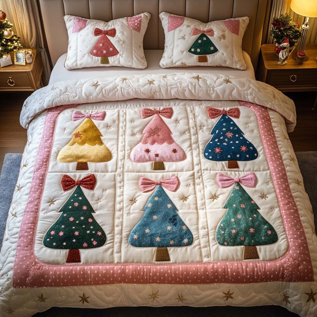 Pastel Cheer 3-Piece Quilted Bedding Set NCU0NT2013
