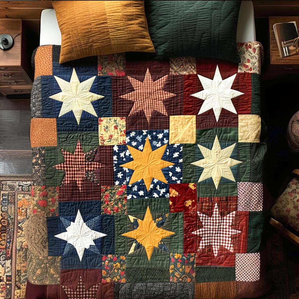 Patchwork Glory 3-Piece Quited Bedding Set NCU0NNT873