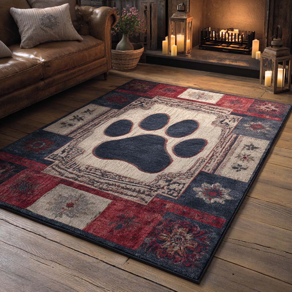 Patchwork Paw Area Rug NCU0NXD1270