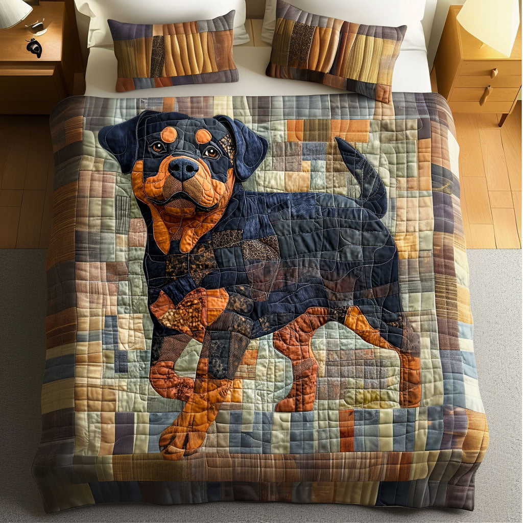 Patchwork Paws Quilt 3-Piece Quilted Bedding Set NCU0NNT747