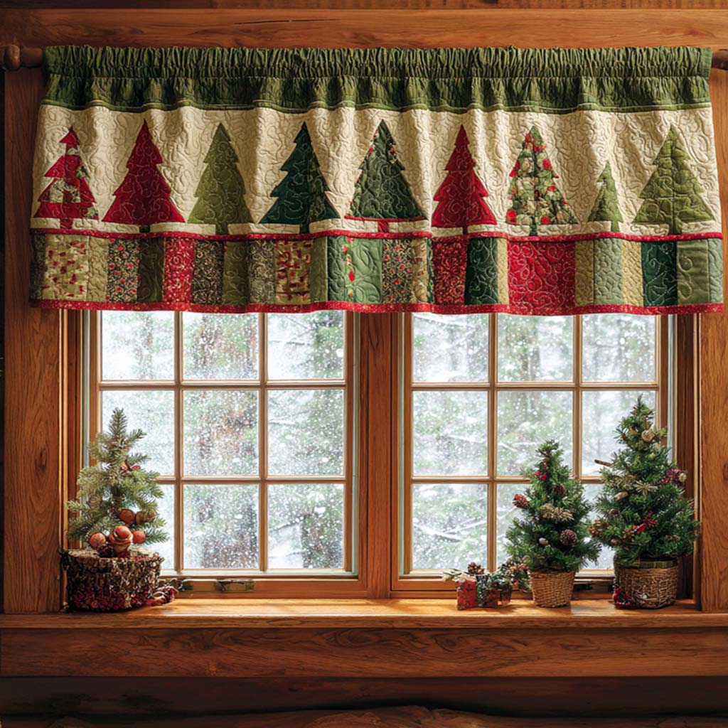 Patchwork Pine Row Quilted Valance NCU0NNT1537