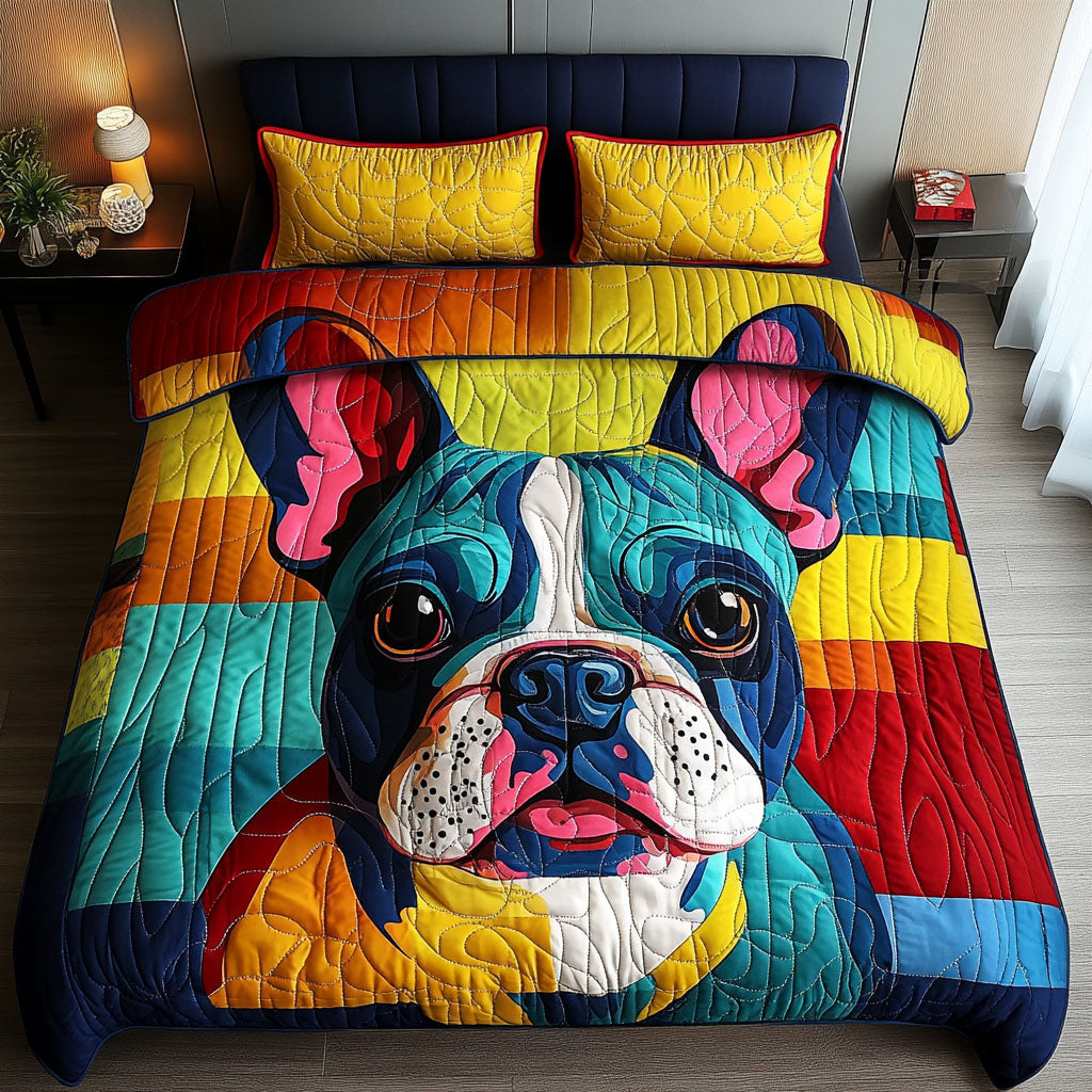 Patchwork Pup 3-Piece Quilted Bedding Set NCU0NNT620