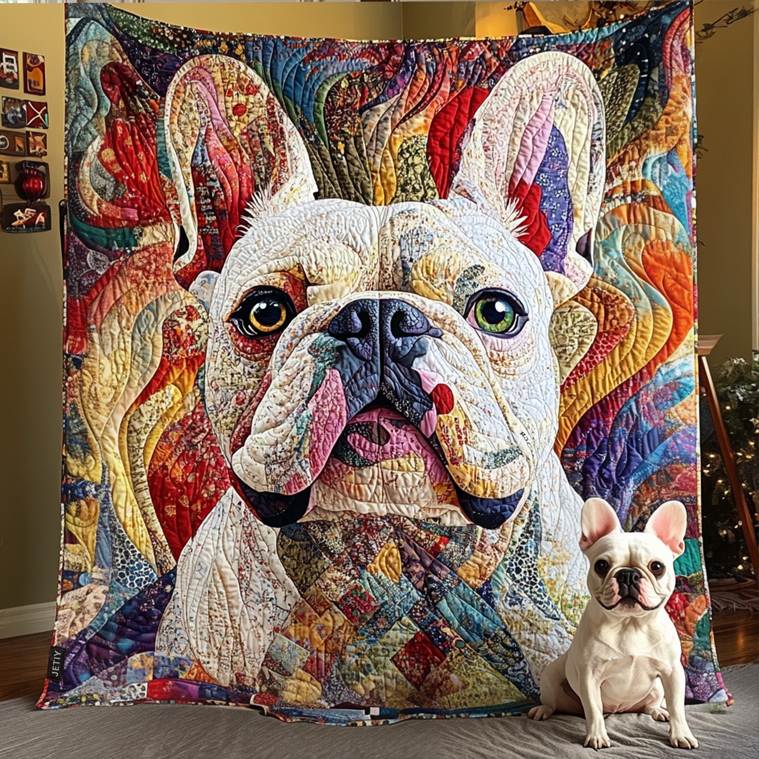 Patchwork Pup Perfection Quilted Blanket NCU0PT2248
