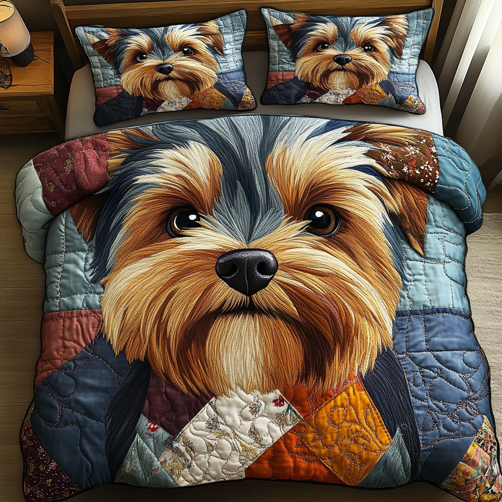 Patchwork Tail 3-Piece Quilted Bedding Set NCU0DV475