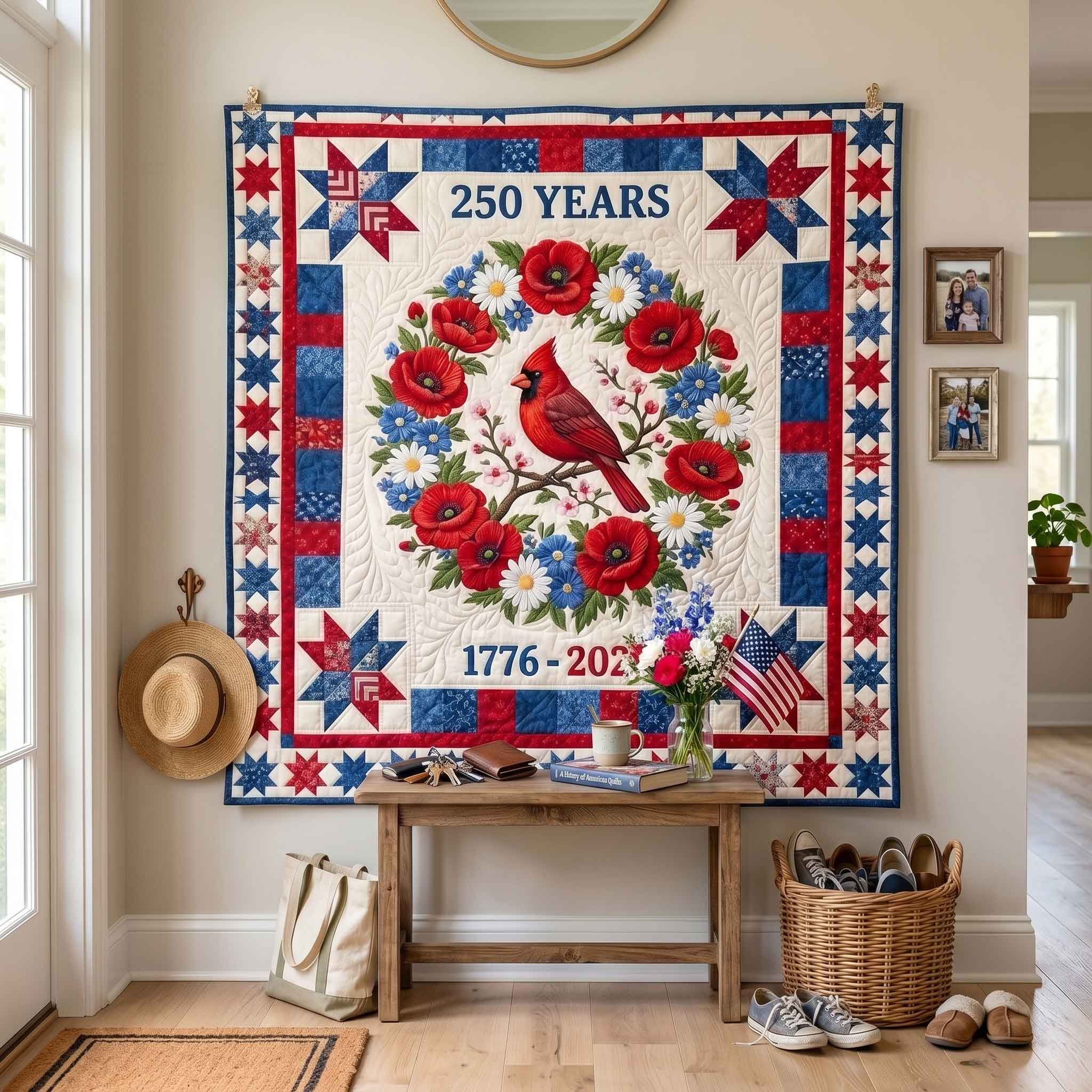 Patriot Cardinal Quilted Blanket NCU0NTD1888