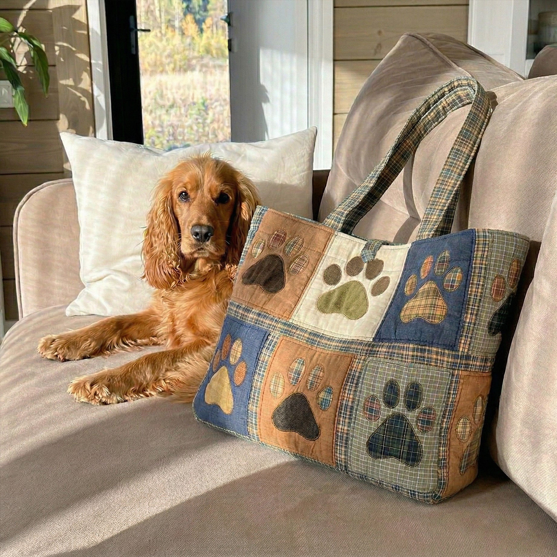 Paw Patchwork Quilted Classic Tote Bag NCU0NNT3161