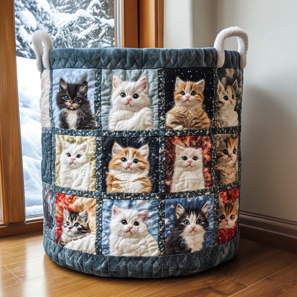 Pawliday Cheer Quilted Laundry Basket NCU0NNT2211