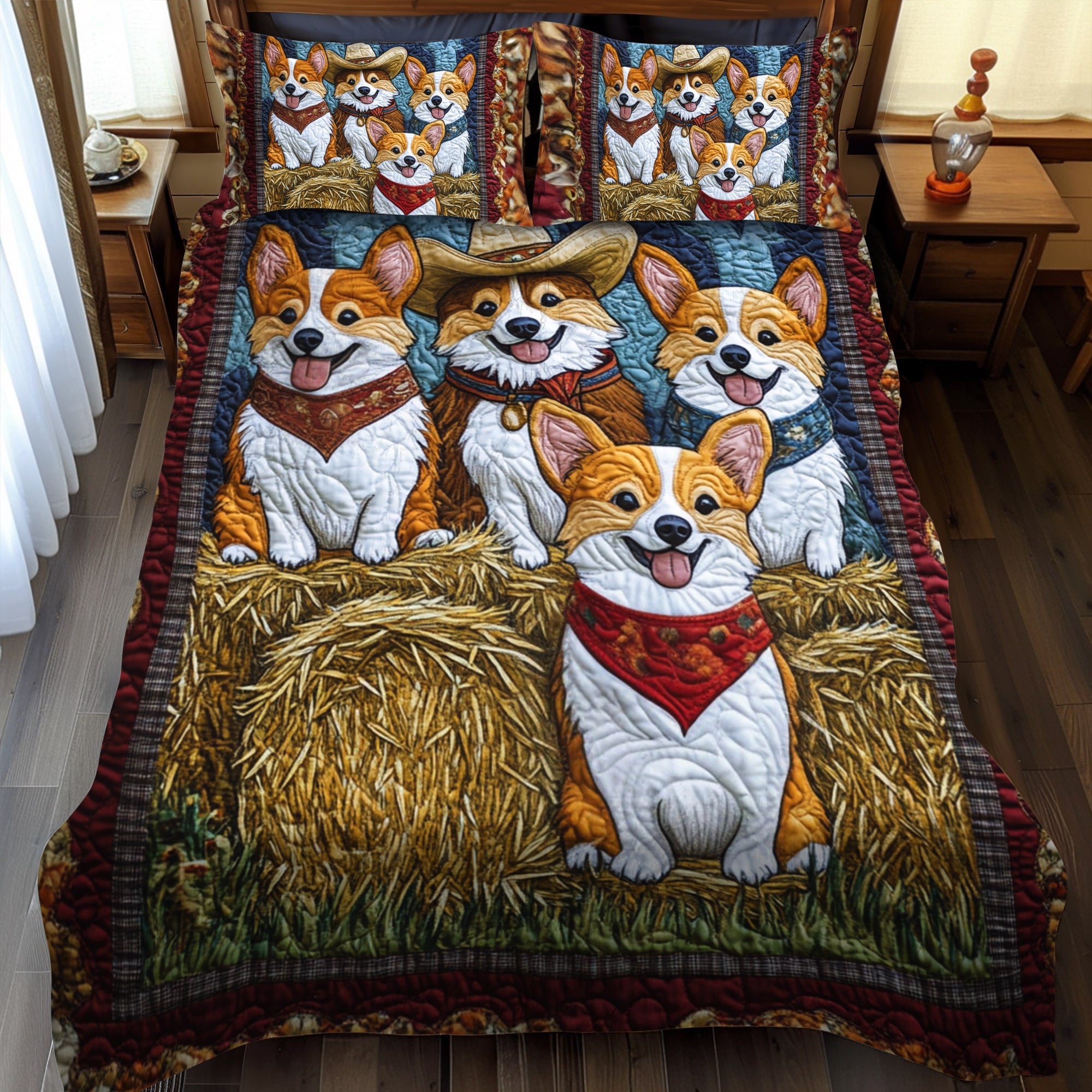 Paws and Smiles 3-Piece Quilted Bedding Set NCU0PT847