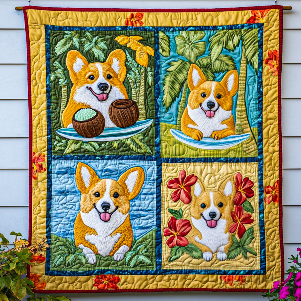 Pawtastic Tropics Quilted Blanket NCU0NNT703
