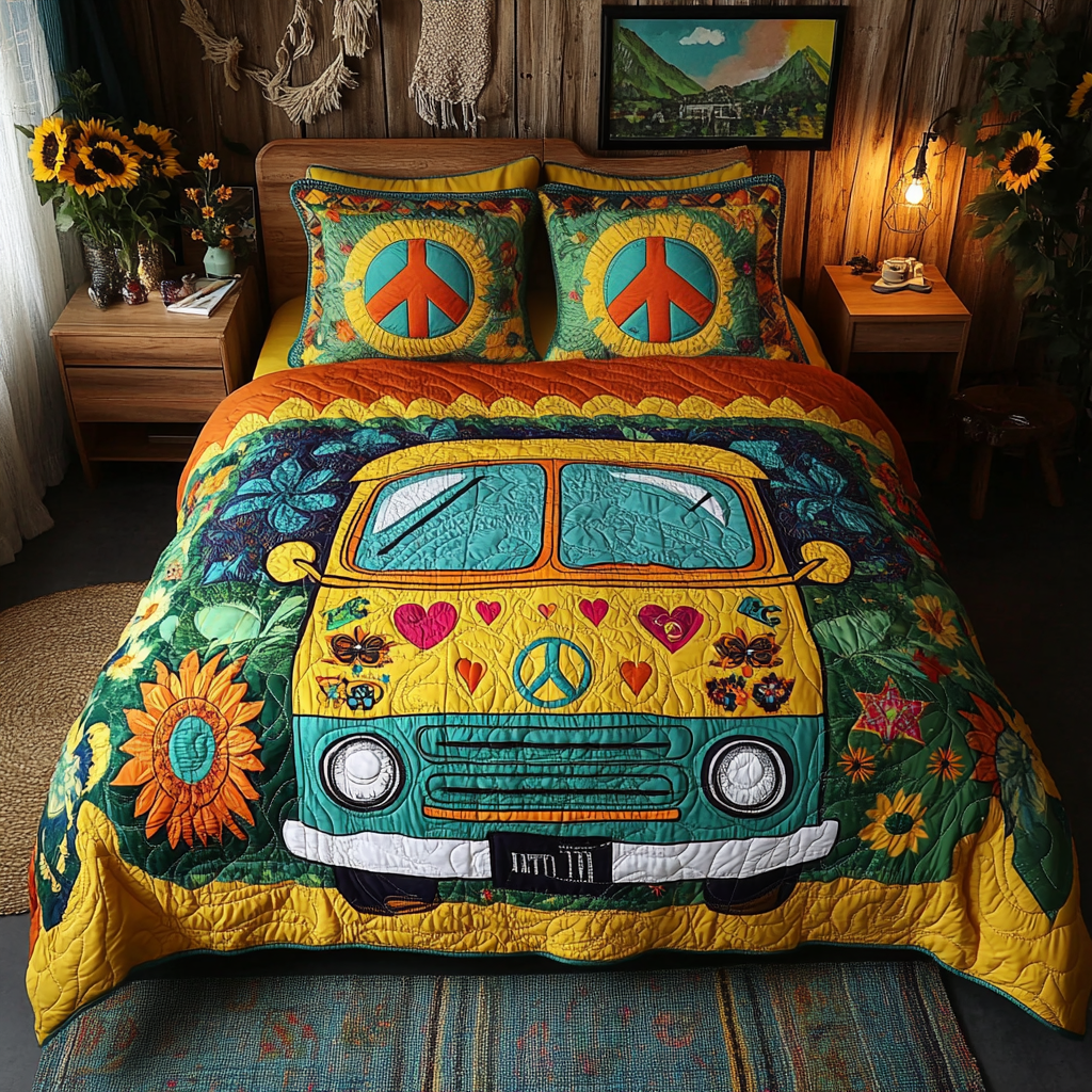 Peace Rider 3-Piece Quilted Bedding Set NCU0PVL357