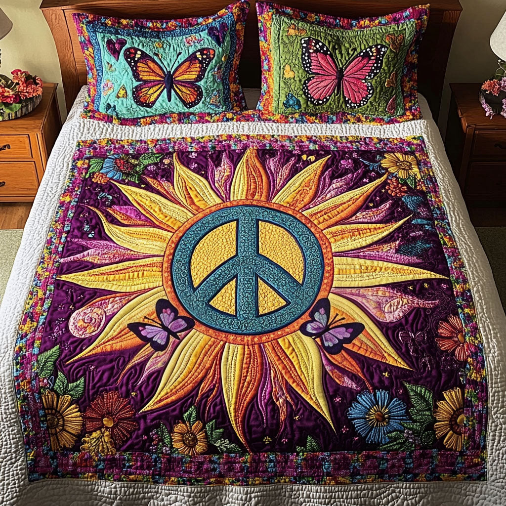 Peaceful Garden 3-Piece Quilted Bedding Set NCU0NNT284