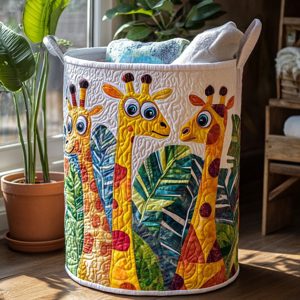 Peek-a-Neck Quilted Laundry Basket NCU0PTT984