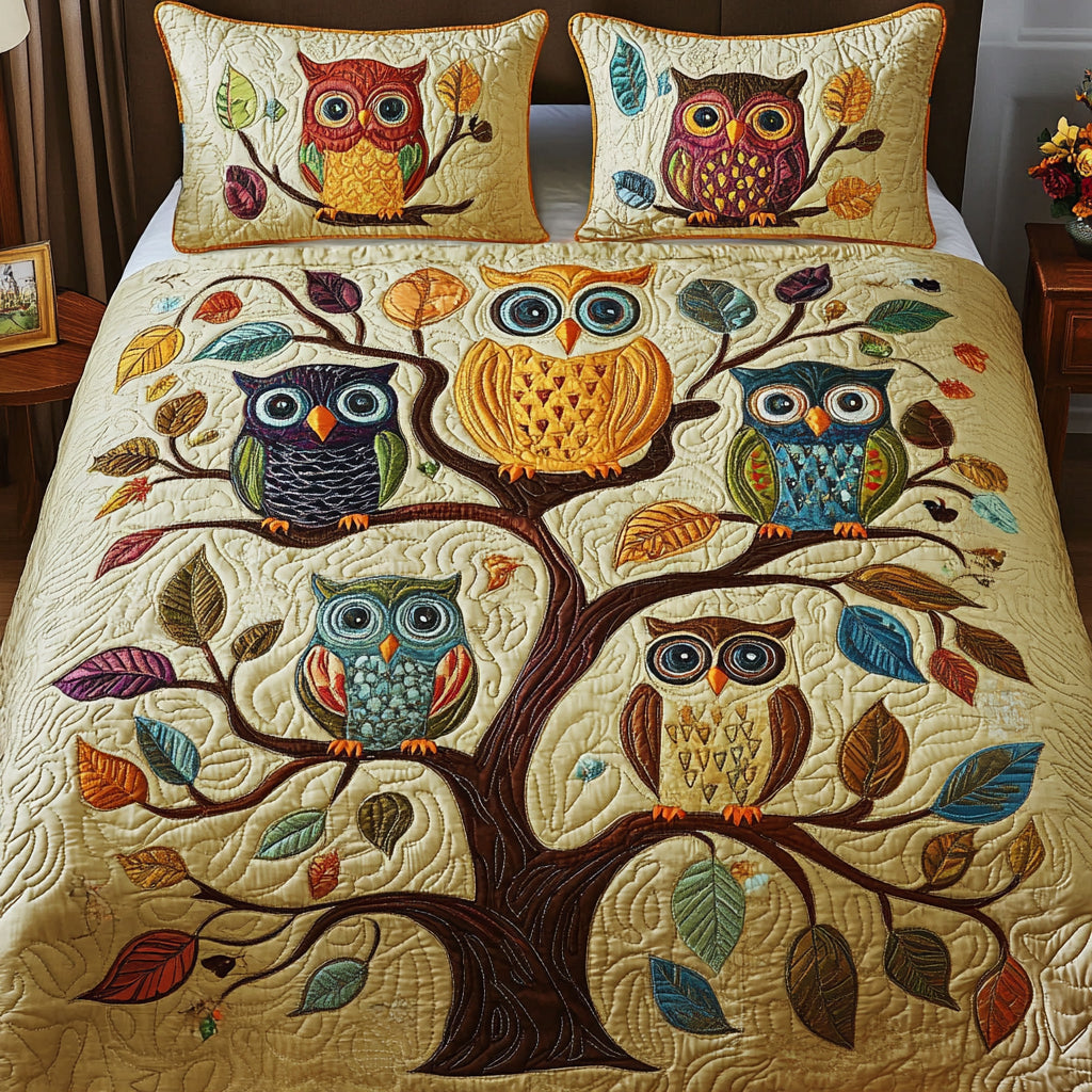 Perch Paradise 3-Piece Quilted Bedding Set NCU0VH811