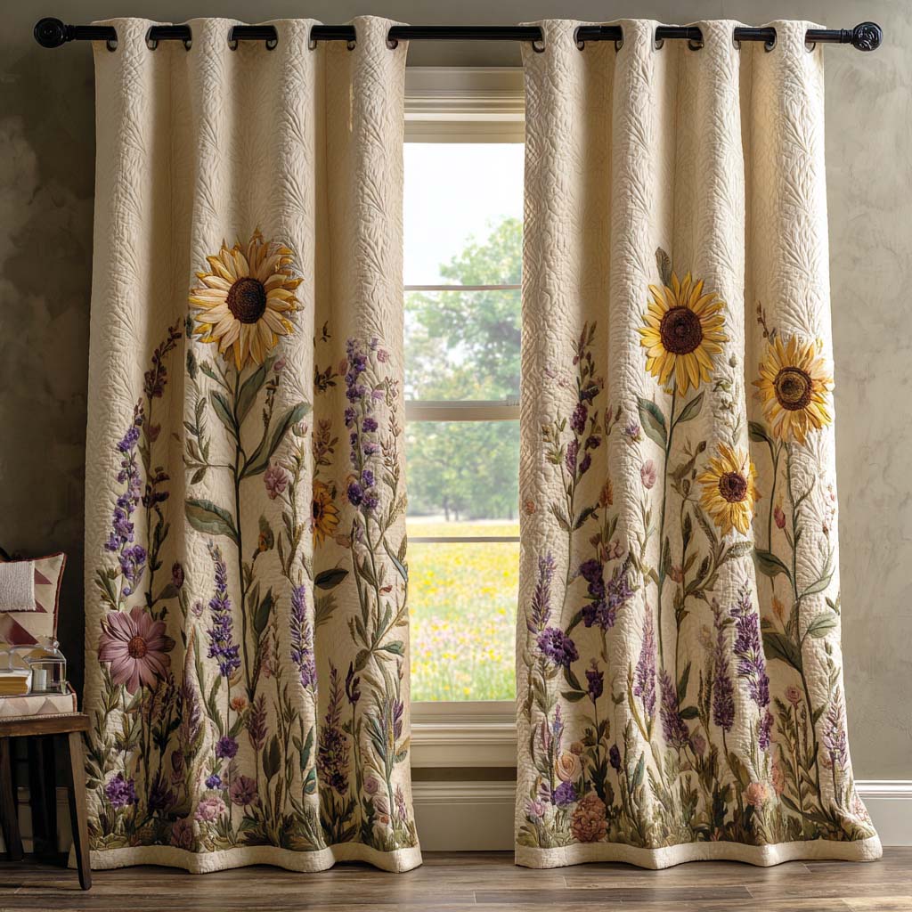 Petal Dance Quilted Curtains NCU0NNT2443